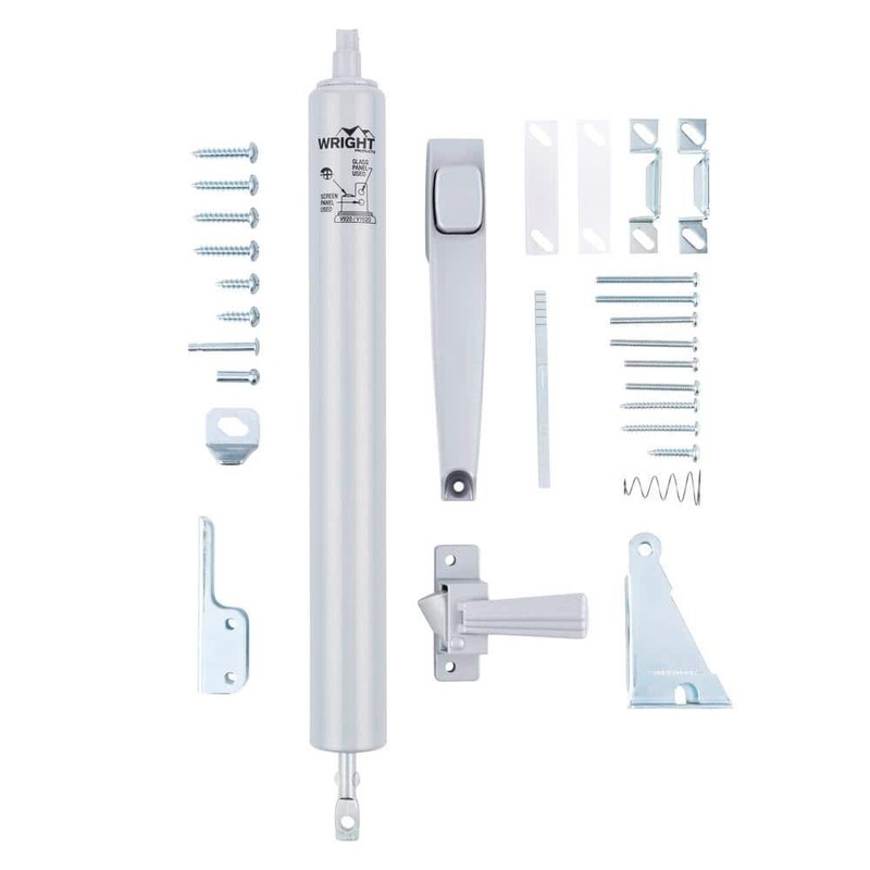 Wright Products Pneumatic Closer and Push Button Latch Combo Kit, Aluminum