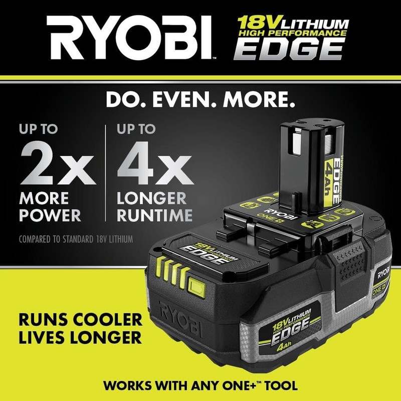 RYOBI ONE+ 18V 4.0 Ah Lithium-Ion HIGH PERFORMANCE EDGE Battery - Image 2