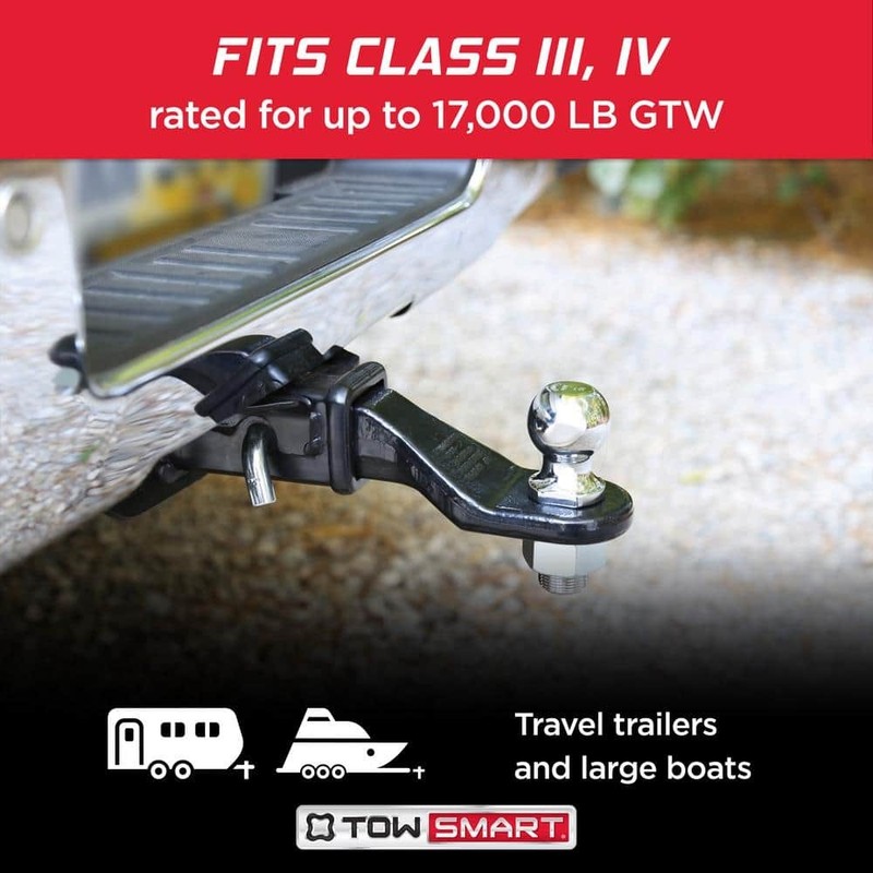 TowSmart Class 4 17,000 lb. 2 in. Drop 1 in. Rise Steel Trailer Hitch - Image 2