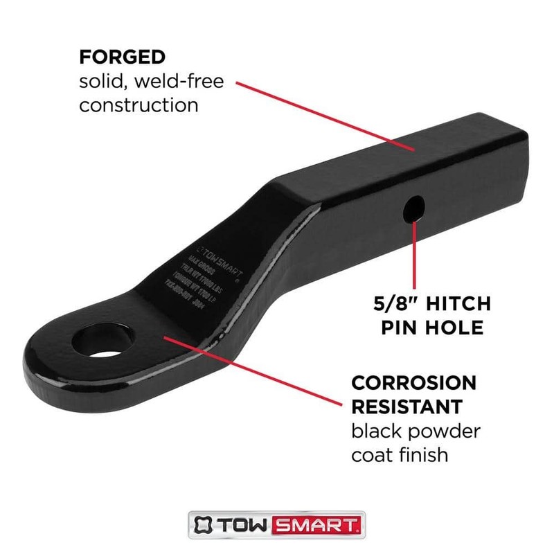 TowSmart Class 4 17,000 lb. 2 in. Drop 1 in. Rise Steel Trailer Hitch - Image 3