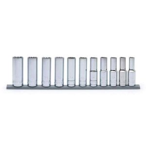 Husky 1/2 in. Drive Deep Metric Socket Set (11-Piece)