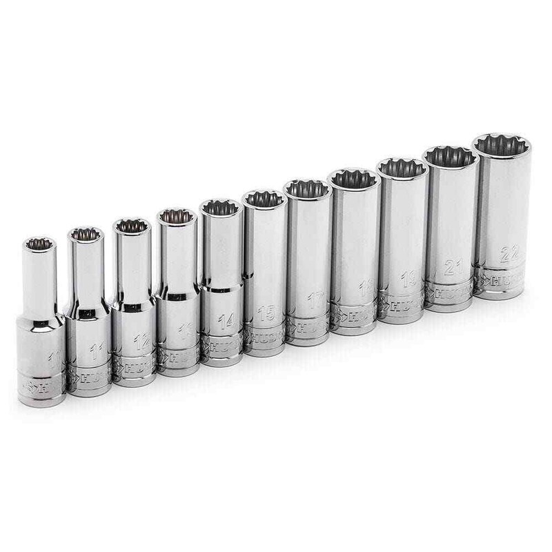 Husky 1/2 in. Drive Deep Metric Socket Set (11-Piece) - Image 8