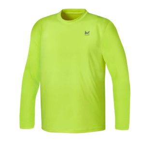 Mission Unisex Long Sleeve Performance Shirt Hi Vis Yellow-Medium