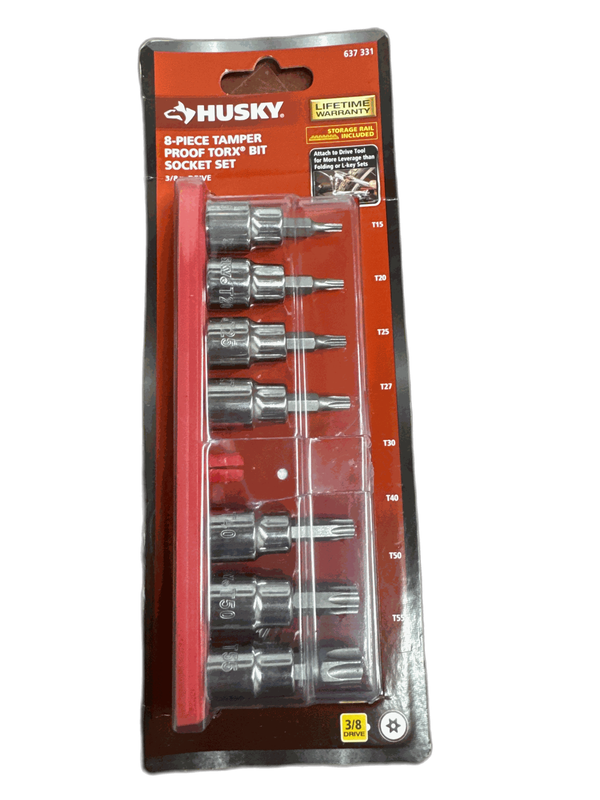 Husky 3/8 in. Drive Tamper Proof Torx Bit Socket Set (7-Piece) MISSING T30