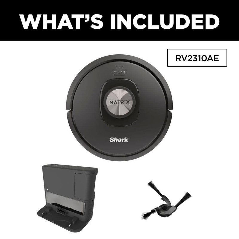 Shark Matrix 13.39" Robotic Vacuum Smart Navigation Self-Cleaning Black - Image 2