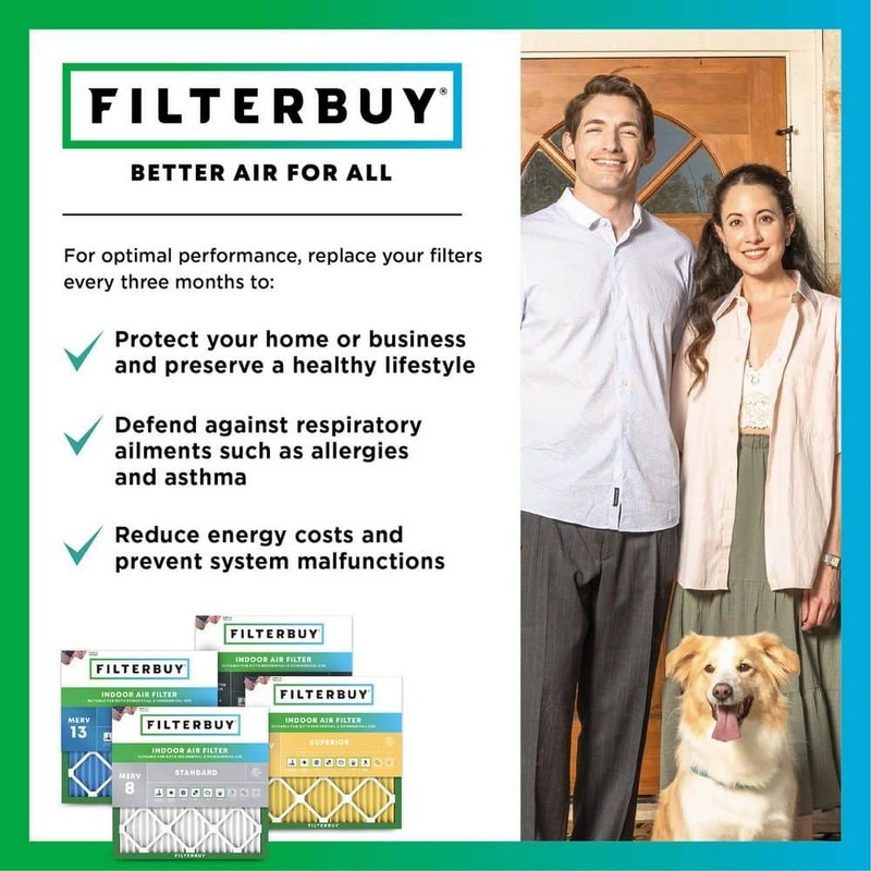 Filterbuy 14x24x1 MERV 8 Dust Defense Pleated HVAC AC Furnace Filters 5-Pack - Image 8