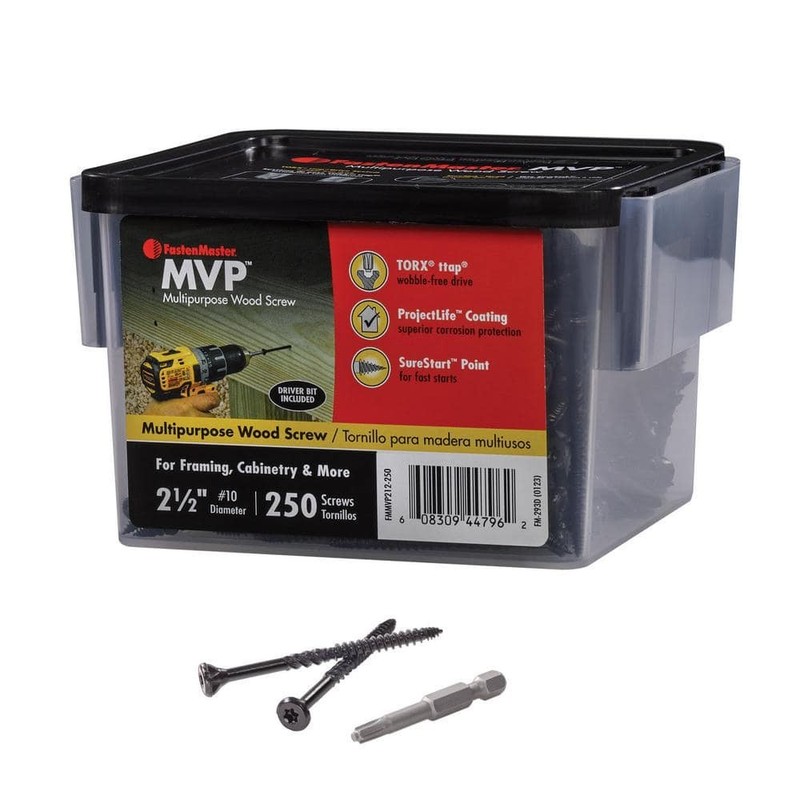 FastenMaster #10 x 2-1/2in Torx TTAP Flat Head Multi-Purpose Wood Screw 150-Pack