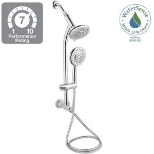 Glacier Bay 5-Spray Wall Bar Shower Kit in Chrome
