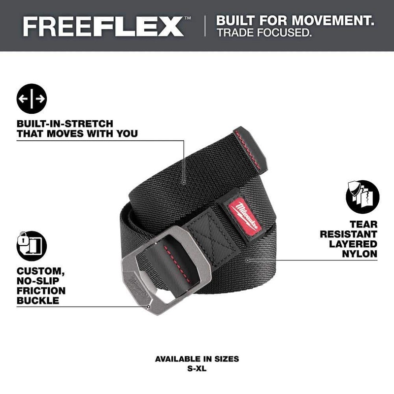 Milwaukee Large FREEFLEX Nylon Webbing 1.5" Belt - Image 2