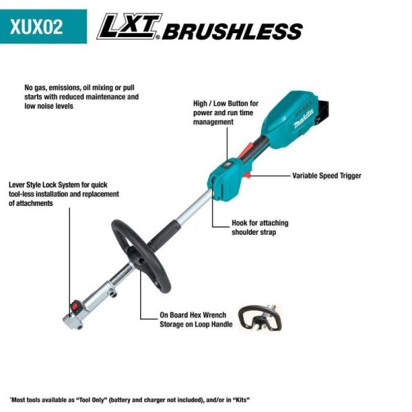 Makita LXT 18V Brushless Cordless Power Head Kit w/13 in. String Trimmer (4.0Ah)