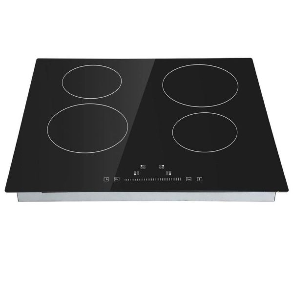 SKYSHALO Electric Stove Top 23.2x20.5 in. 4 Burners 240V Glass Cooktop