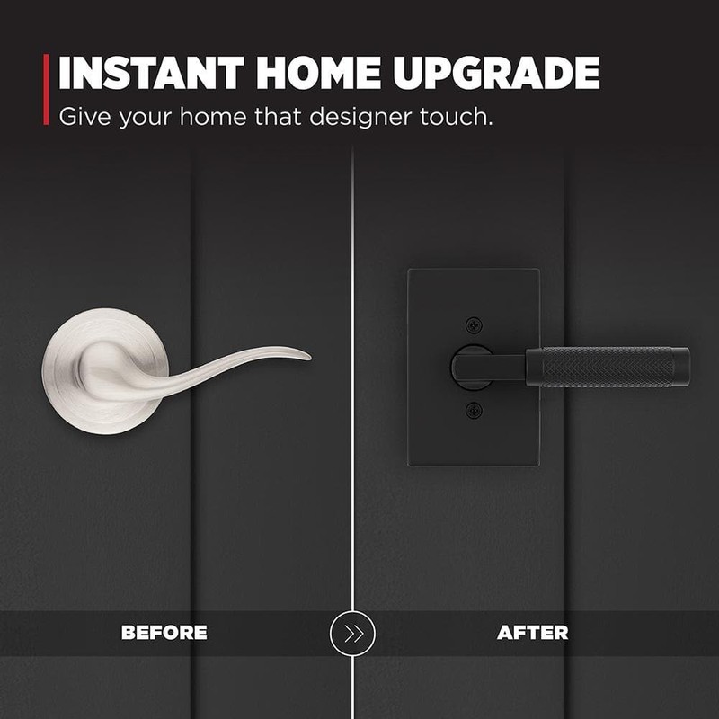 Kwikset Prava Matte Black Half-Dummy Reversible Door Handle - Image 4