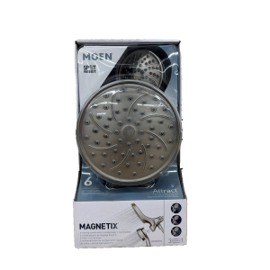 MOEN Attract Magnetix 6-Spray 1.75 GPM 6.75 in. Dual Shower Heads Brushed Nickel
