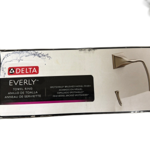 Delta Everly Wall Mount Towel Ring Bath Hardware Brushed Nickel