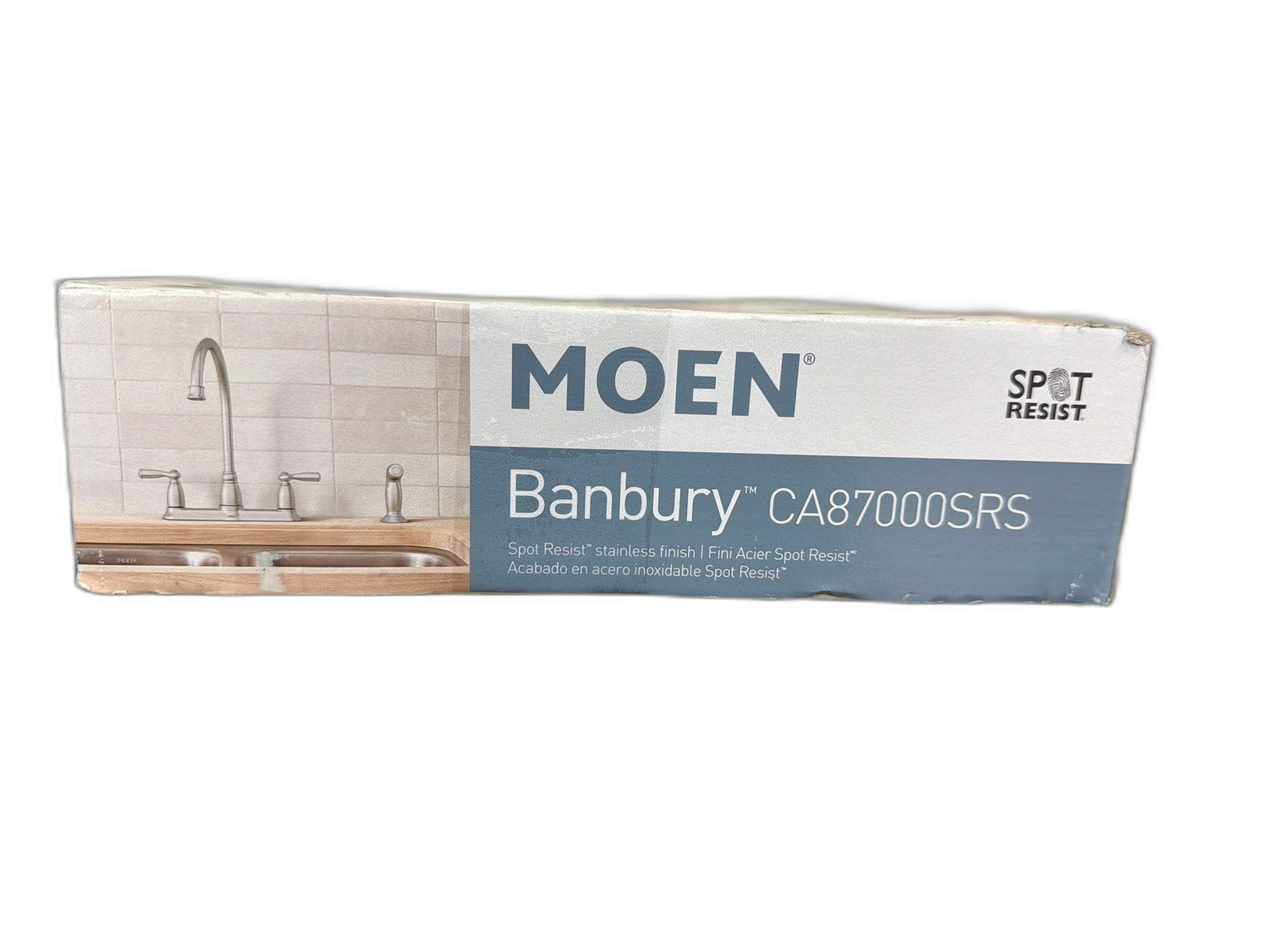 MOEN Banbury High-Arc Double Handle Kitchen Faucet Spot Resist Stainless