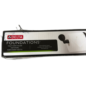 Delta Foundations Wall Mount Spring-Loaded Toilet Paper Holder Matte Black