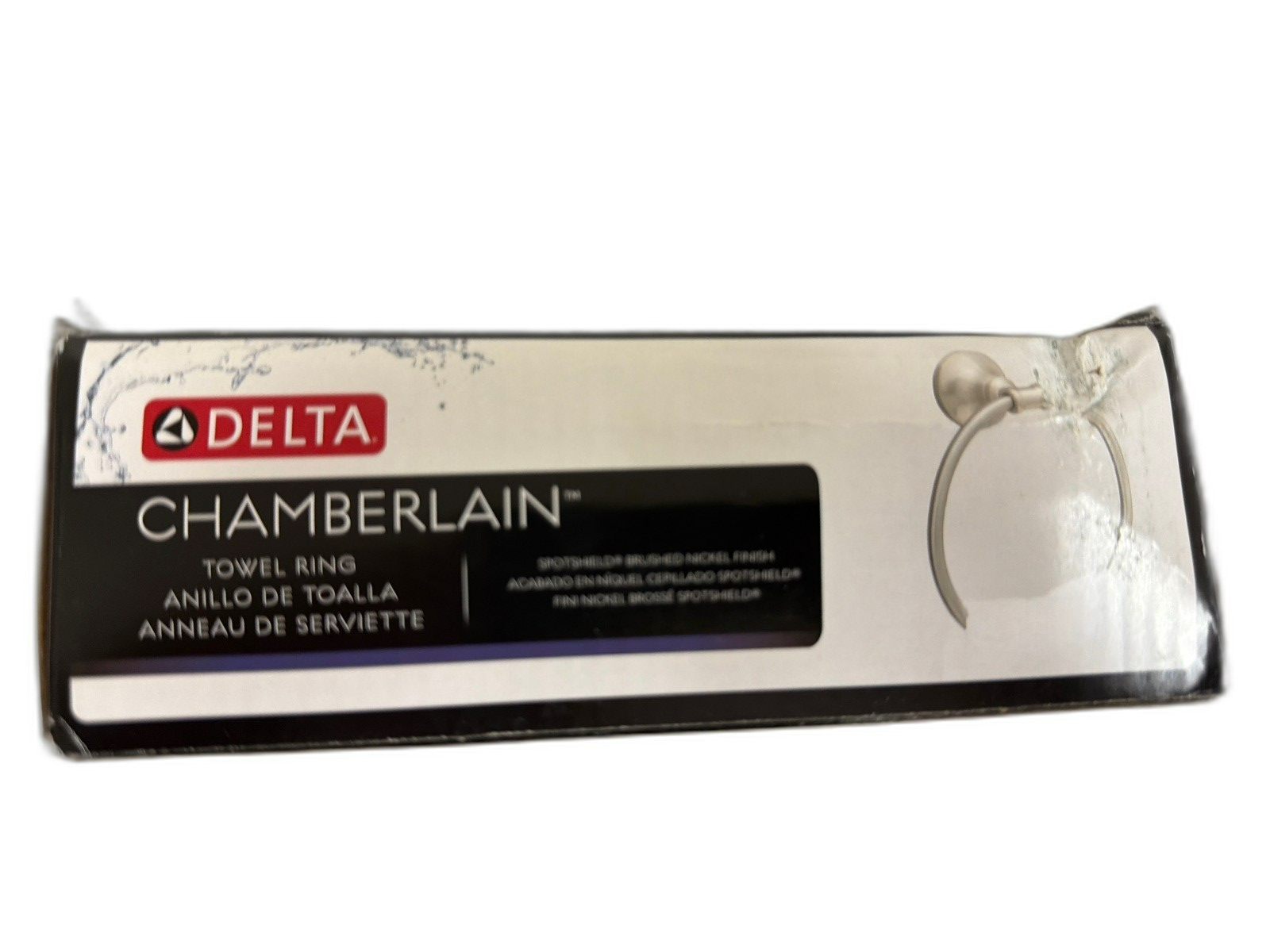 Delta Chamberlain Wall Mount Round Towel Ring Bath Hardware Brushed Nickel