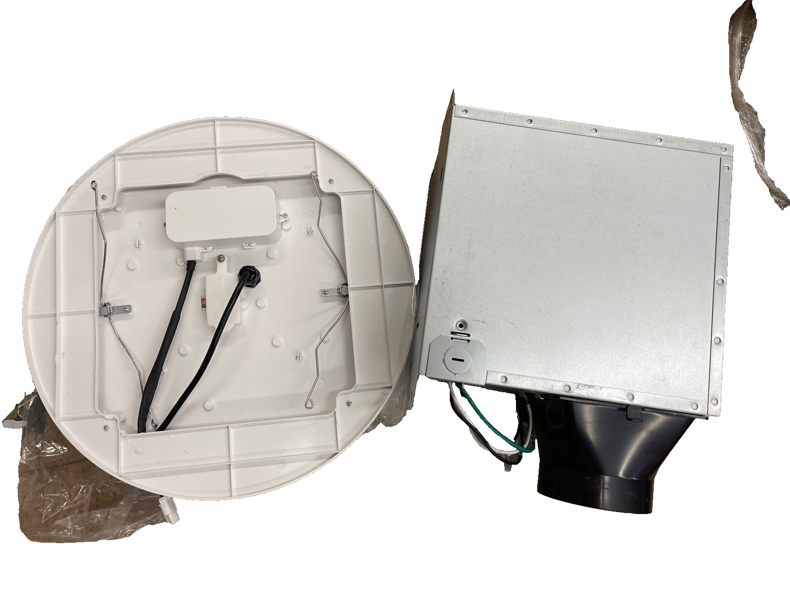 Commercial Electric 80/110 CFM Round Bathroom Exhaust Fan LED Night Light Sensor - Image 4