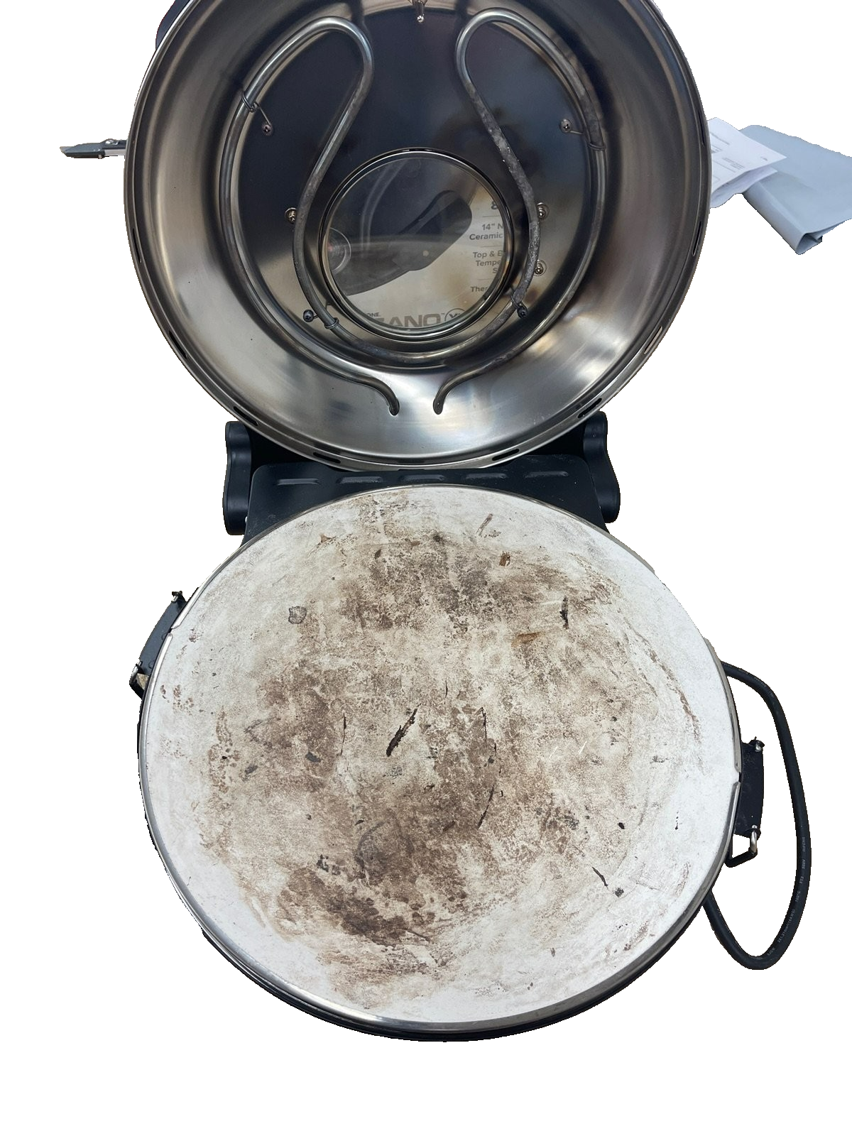 GRANITESTONE Piezano XL 14" Black Ceramic Stone Bake Electric Oven Pizza Maker - Image 2